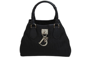 Christian Dior クリスチャンディオール ハンドバッグ ラブリートート 2007年 08-BO-1027 ブラック シルバー金具 美品 中古 54315