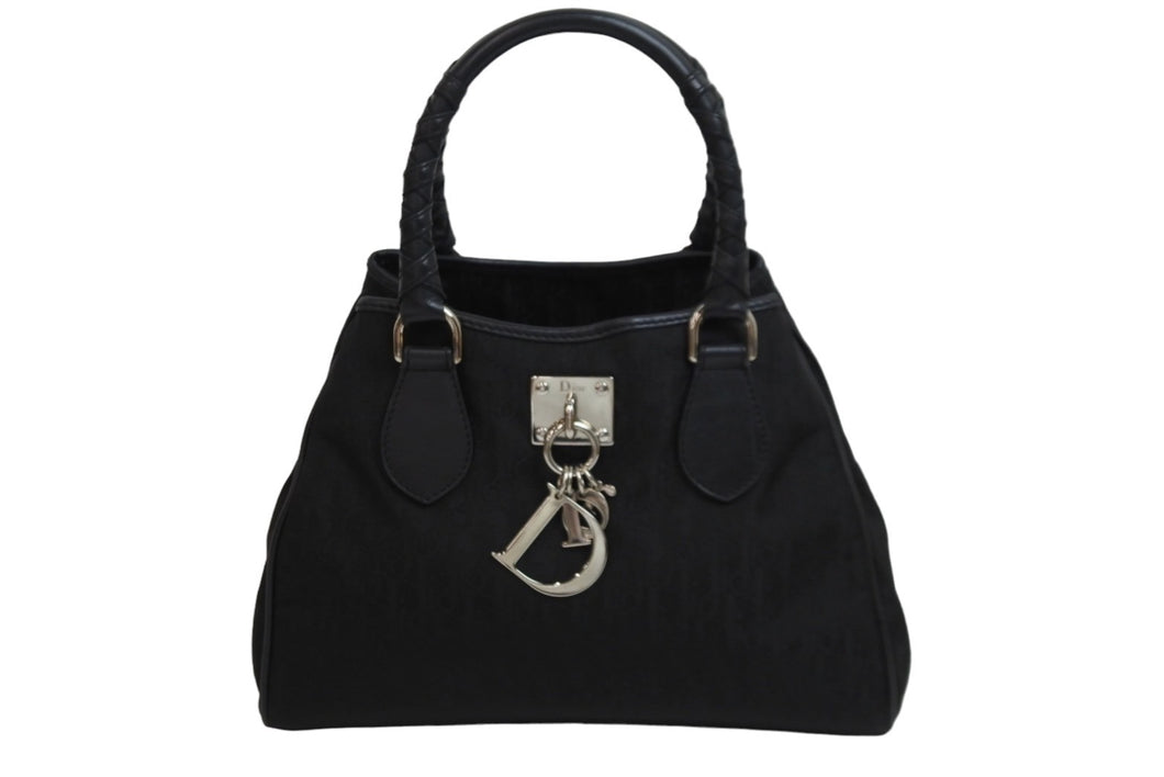 Christian Dior クリスチャンディオール ハンドバッグ ラブリートート 2007年 08-BO-1027 ブラック シルバー金具 美品 中古 54315