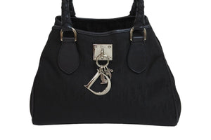 Christian Dior クリスチャンディオール ハンドバッグ ラブリートート 2007年 08-BO-1027 ブラック シルバー金具 美品 中古 54315