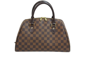 極美品 LOUIS VUITTON ルイ・ヴィトン ハンドバッグ リベラMM ダミエキャンバス N41434 ブラウン ゴールド金具 中古 54318