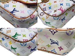 LOUIS VUITTON ルイヴィトン ハンドバッグ M92590 グレイシーMM ホワイト モノグラム マルチカラー ゴールド金具 良品 中古 54445