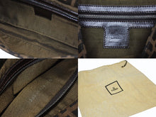 Load image into Gallery viewer, FENDI フェンディ ハンドバッグ ズッカ柄 マンマバケット ブラウン キャンバス レザー 26424 シルバー金具 美品 中古 4b005445