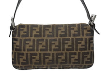 Load image into Gallery viewer, FENDI フェンディ ハンドバッグ ズッカ柄 マンマバケット ブラウン キャンバス レザー 26424 シルバー金具 美品 中古 4b005445