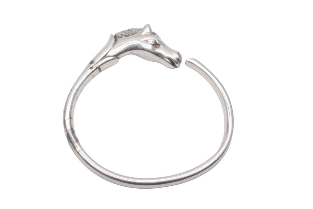 HERMES エルメス アクセサリー ブレスレット バングル シュバルホース シルバー925 美品 中古 54450