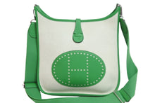 Load image into Gallery viewer, HERMES エルメス エブリン3 PM ショルダー バッグ トワルアッシュ ヴェールジェイド Z刻印 シルバー 金具 美品 中古 54462