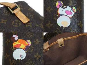 極美品 LOUIS VUITTON ルイヴィトン 村上隆 ハンドバッグ ヴァヴァンPM モノグラムパンダ M51173 ブラウン ゴールド金具 中古 54529