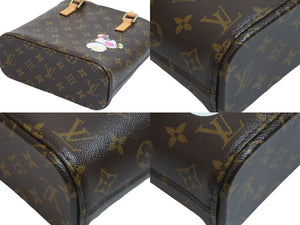 極美品 LOUIS VUITTON ルイヴィトン 村上隆 ハンドバッグ ヴァヴァンPM モノグラムパンダ M51173 ブラウン ゴールド金具 中古 54529