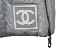 CHANEL シャネル カールラガーフェルドスカート ウォーム スポーツライン ココマーク P16393V09195 グレー 38 美品 中古 54546