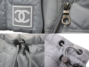 CHANEL シャネル カールラガーフェルドスカート ウォーム スポーツライン ココマーク P16393V09195 グレー 38 美品 中古 54546