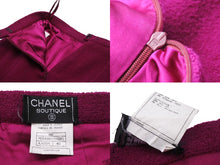 Load image into Gallery viewer, CHANEL シャネル セットアップ ジャケット スカート ココマーク P05436V04291 1995年秋 ウール 紫 ゴールド金具 美品 中古 54577