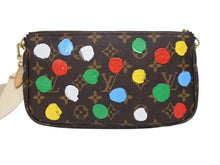 Load image into Gallery viewer, 新品同様 LOUIS VUITTON ルイヴィトン 草間彌生 ミュルティ ポシェット アクセソワール M46385 モノグラムキャンバス マルチカラー 中古 4b005471