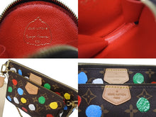 Load image into Gallery viewer, 新品同様 LOUIS VUITTON ルイヴィトン 草間彌生 ミュルティ ポシェット アクセソワール M46385 モノグラムキャンバス マルチカラー 中古 4b005471