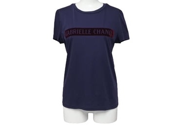 CHANEL シャネル 半袖Ｔシャツ ボルドー ガブリエル AW003 ネイビー コットン サイズ34 P57359K07506 美品 中古 54850