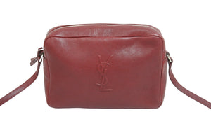 SAINT LAURENT PARIS サンローランパリ ショルダーバッグ フリンジ FLY470299 0517 ボルドー シルバー金具 美品 中古 54862