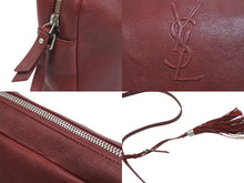 Load image into Gallery viewer, SAINT LAURENT PARIS サンローランパリ ショルダーバッグ フリンジ FLY470299 0517 ボルドー シルバー金具 美品 中古 54862