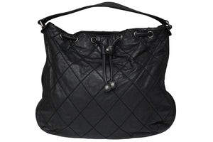 CHANEL シャネル ワンショルダーバッグ 11番台 ワイルドステッチ ラムスキン ブラック シルバー金具 美品 中古 54872