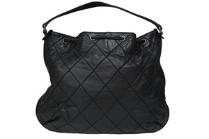CHANEL シャネル ワンショルダーバッグ 11番台 ワイルドステッチ ラムスキン ブラック シルバー金具 美品 中古 54872
