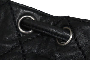 CHANEL シャネル ワンショルダーバッグ 11番台 ワイルドステッチ ラムスキン ブラック シルバー金具 美品 中古 54872