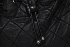CHANEL シャネル ワンショルダーバッグ 11番台 ワイルドステッチ ラムスキン ブラック シルバー金具 美品 中古 54872