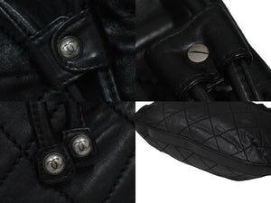 CHANEL シャネル ワンショルダーバッグ 11番台 ワイルドステッチ ラムスキン ブラック シルバー金具 美品 中古 54872
