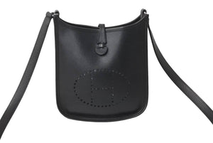 HERMES エルメス エブリンTPM エプソン 黒 ブラック SS ショルダーバッグ □H 美品 中古 54885