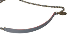 Load image into Gallery viewer, 極美品 CHANEL シャネル ショルダーバッグ シングルフラップ マトラッセ Wチェーン グレー レッド ウール ゴールド金具 中古 54886