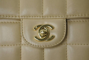 CHANEL シャネル チェーンショルダーバッグ チョコバー A15316 8番台 ベージュ ゴールド金具 美品 中古 54891