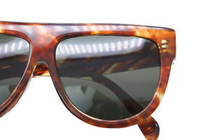 新品未使用 CELINE セリーヌ サングラス CL40001F ブラウン グリーン プラスチック 60□12-150 中古 54906