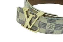 Load image into Gallery viewer, LOUIS VUITTON ルイヴィトン ベルト イニシャル ダミエ アズール 34/85 M9609 ゴールド金具 良品 中古 54909