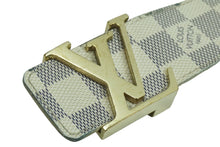 Load image into Gallery viewer, LOUIS VUITTON ルイヴィトン ベルト イニシャル ダミエ アズール 34/85 M9609 ゴールド金具 良品 中古 54909