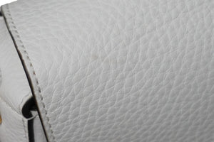 FENDI フェンディ ハンドバッグ マンマバケット 8BR600 ホワイト セレリア レザー ゴールド金具 美品 中古 54924