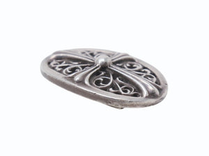 CHROME HEARTS クロムハーツ オーバルクロス ヘアゴム 重量約21.1g シルバー925 1989/.925刻印 美品 中古 4b005494