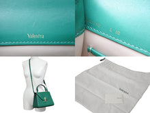 Load image into Gallery viewer, Valextra ヴァレクストラ ショルダーバッグ ハンドバッグ 2WAY イジィデ レザー グリーン ゴールド金具 レディース 美品 中古 54942