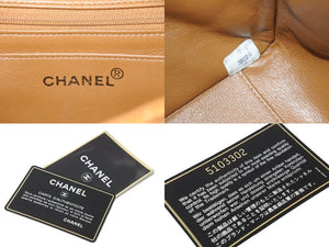 CHANEL シャネル ショルダーバッグ チェーンショルダー ココマーク 5番台 ブラウン ラムスキン 美品 中古 54953
