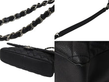 Load image into Gallery viewer, CHANEL シャネル ショルダーバッグ マトラッセ チェーン イージーキャリア キャビアスキン ブラック シルバー金具 美品 中古 54986