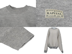 未使用 KAPITAL キャピタル リバーシブル エルボーリップ スウェット グレー コットン サイズ4 K2210LC104 中古 55006 