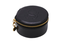 Load image into Gallery viewer, CHANEL シャネル ジュエリーケース ココマーク 2番台 ブラック キャビアスキン ゴールド金具 美品 中古 55028