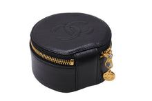 Load image into Gallery viewer, CHANEL シャネル ジュエリーケース ココマーク 2番台 ブラック キャビアスキン ゴールド金具 美品 中古 55028