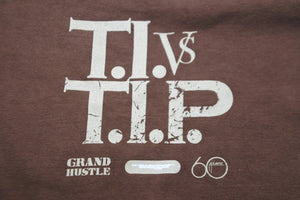 SWAGGER × T.I. VS T.I.P. スワッガー 半袖Ｔシャツ アルバム発売記念限定Tシャツ ブラウン コットン サイズM 美品 中古 55063