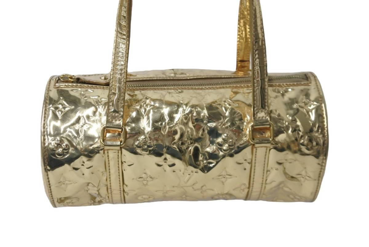 LOUIS VUITTON ルイヴィトン パピヨン ミロワール モノグラム ゴールド 