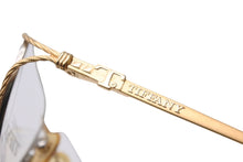 Load image into Gallery viewer, TIFFANY&amp;Co. ティファニー サングラス メガネ 23k T360 ヴィンテージ 度無し 54◻︎18 135 ゴールド ブラック 美品 中古 55100