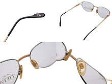 Load image into Gallery viewer, TIFFANY&amp;Co. ティファニー サングラス メガネ 23k T360 ヴィンテージ 度無し 54◻︎18 135 ゴールド ブラック 美品 中古 55100