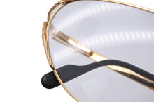 Load image into Gallery viewer, TIFFANY&amp;Co. ティファニー サングラス メガネ 23k T360 ヴィンテージ 度無し 56◻︎18 135 ゴールド ブラック 美品 中古 55101