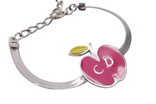 Load image into Gallery viewer, Christian Dior クリスチャンディオール ブレスレット りんご CDロゴ 金属素材 ピンク イエロー シルバー 11.3g 美品 中古 55116