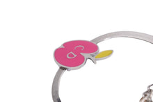 Load image into Gallery viewer, Christian Dior クリスチャンディオール ブレスレット りんご CDロゴ 金属素材 ピンク イエロー シルバー 11.3g 美品 中古 55116
