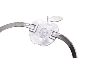 Christian Dior クリスチャンディオール ブレスレット りんご CDロゴ 金属素材 ピンク イエロー シルバー 11.3g 美品 中古 55116