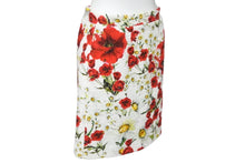 Load image into Gallery viewer, DOLCE&amp;GABBANA ドルチェアンドガッバーナ タイトスカート セミフレアスカート 薔薇 マーガレット 膝上 11/12 美品 中古 55133