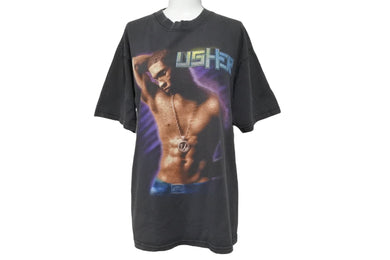 USHER アッシャー EVOLUTION01 R&B 00s ヴィンテージ ツアーT 半袖 Tシャツ ALLSPORT カットソー M 良品 中古 55144