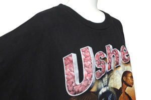 USHER アッシャー 半袖Tシャツ ラップT プリントT トップス R&B U Got It Bad コットン ブラック XL ユニセックス 美品 中古 55145