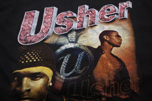 Load image into Gallery viewer, USHER アッシャー 半袖Tシャツ ラップT プリントT トップス R&amp;B U Got It Bad コットン ブラック XL ユニセックス 美品 中古 55145